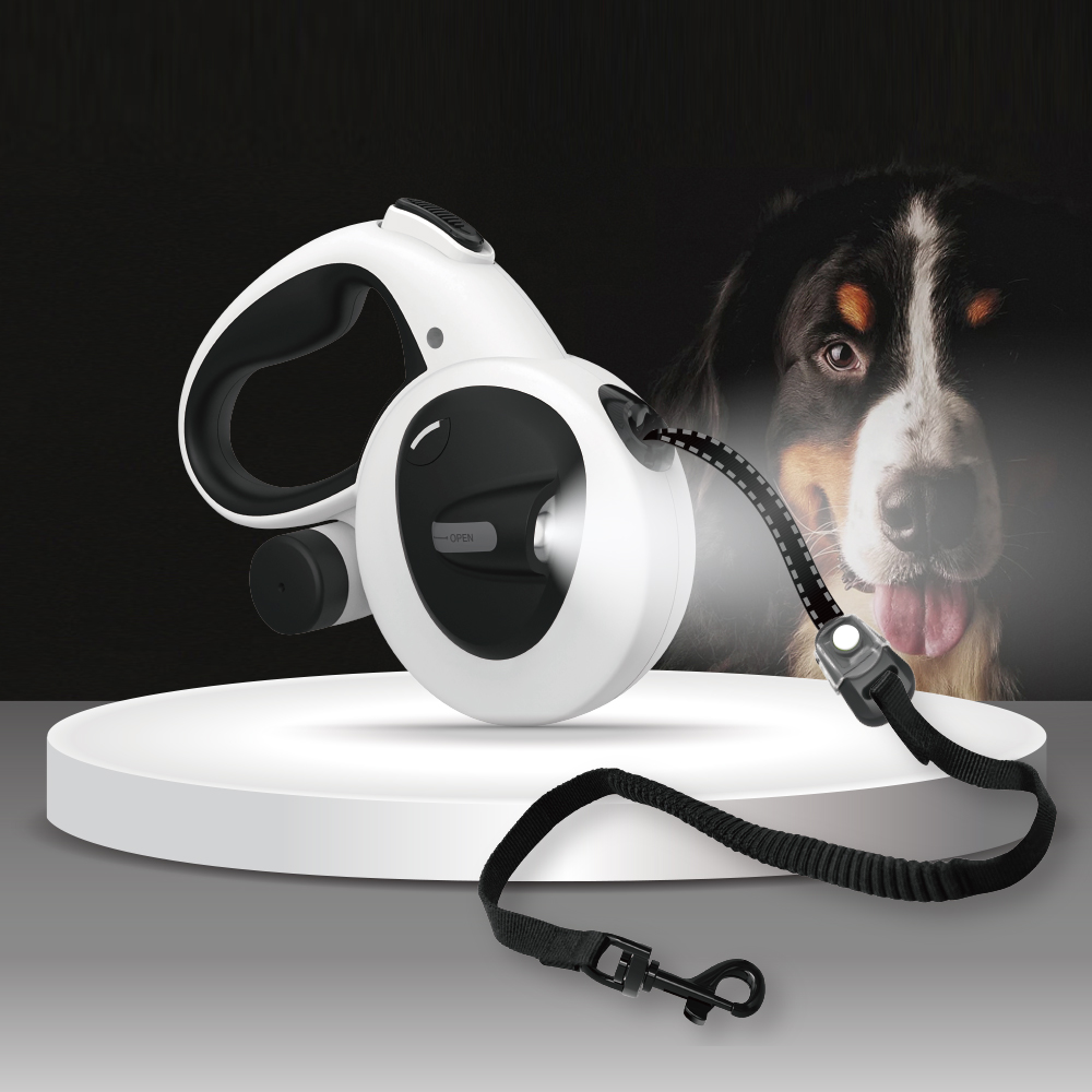 Guinzaglio Retrattile Per Cani Con LED - 5 Metri, Impugnatura Antiscivolo, Per Taglie Piccole/Medie - Foto 5