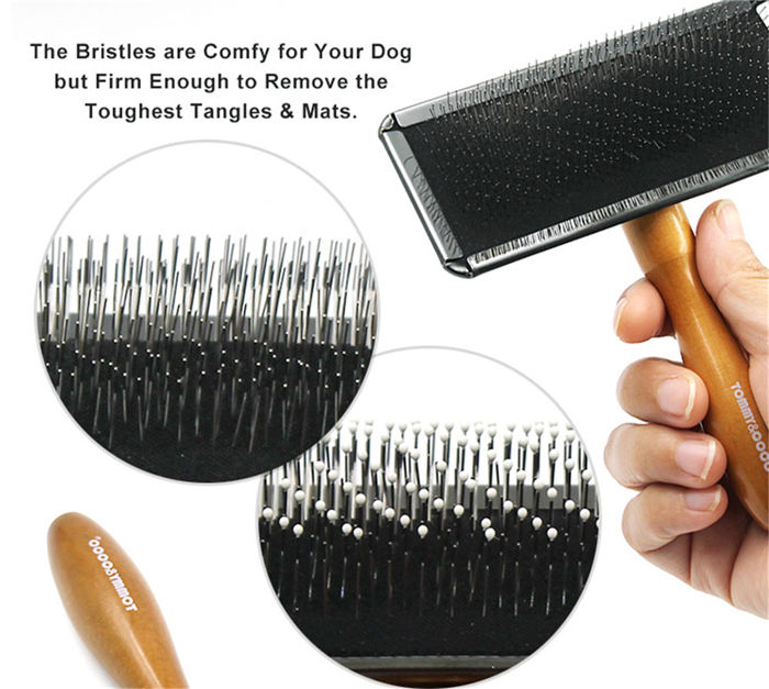 Wholesale High definition Double Sided Pet Brush - wooden handle soft ...