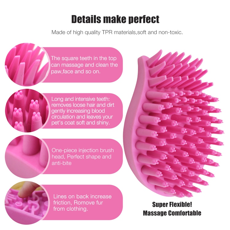 Pet Hair Grooming Bathing And Massage Brush